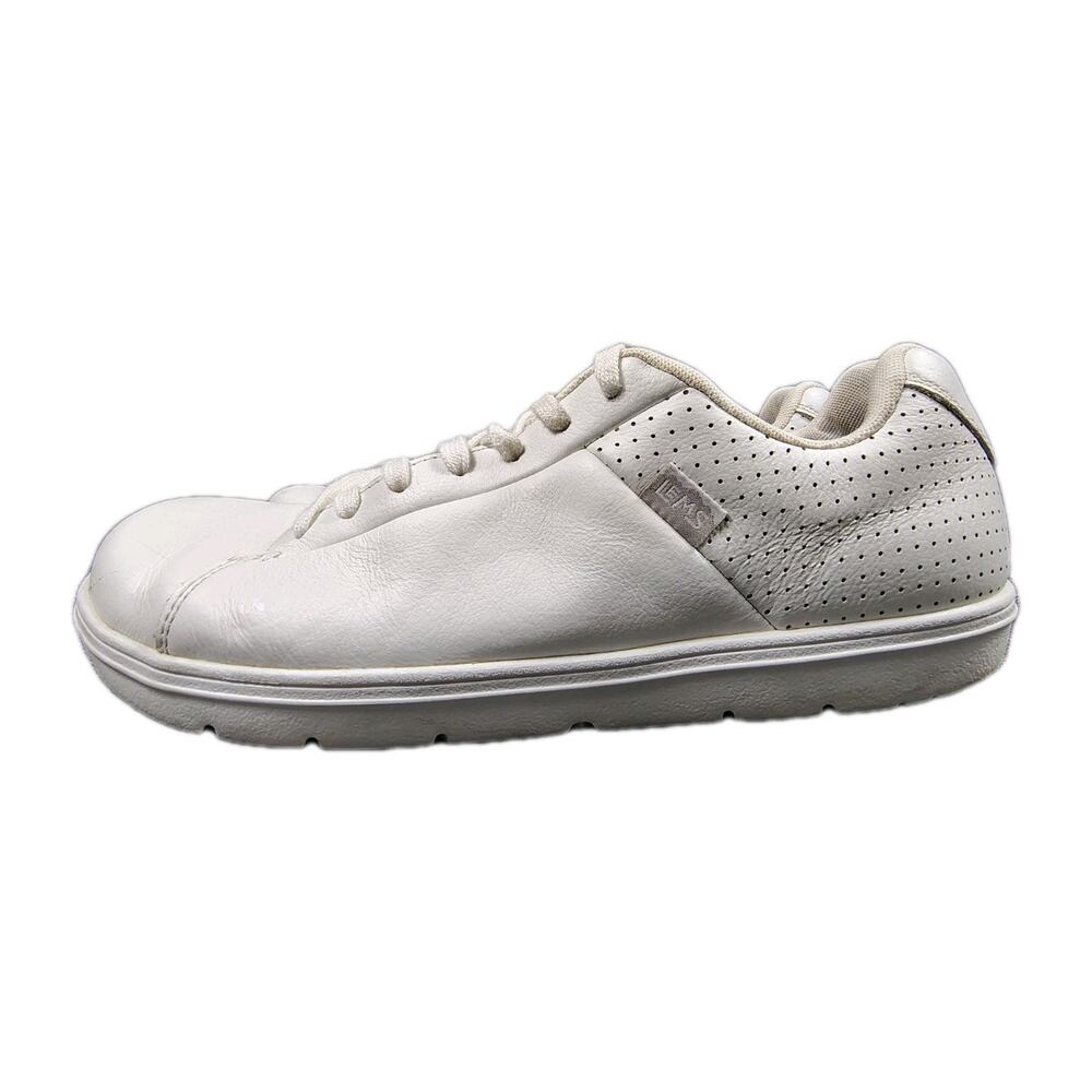 Lems Kourt Shoes Men's 11.5 Whiteout Leather Barefoot Zero Drop Minimalist EUC